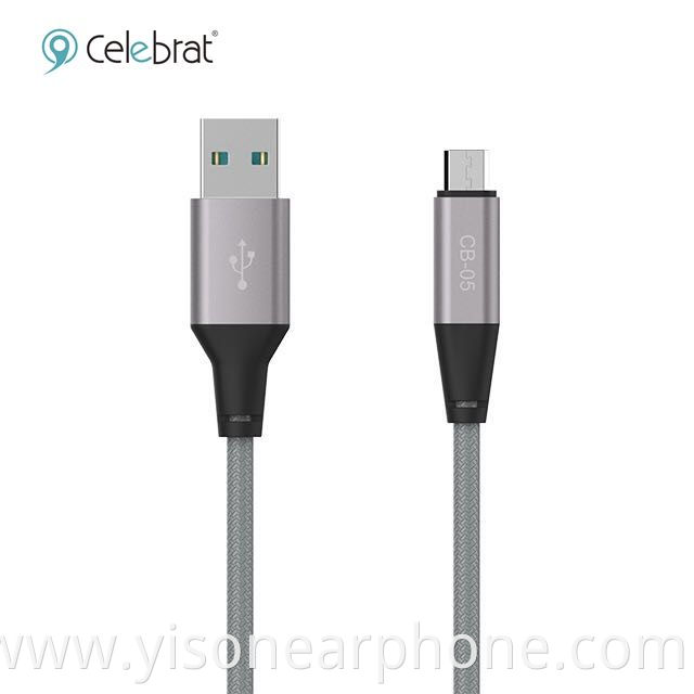 Fast Charging CB-05 Cable Usb Data Transferring Usb Charger Cable Braided Usb Cable For Mobile Phone